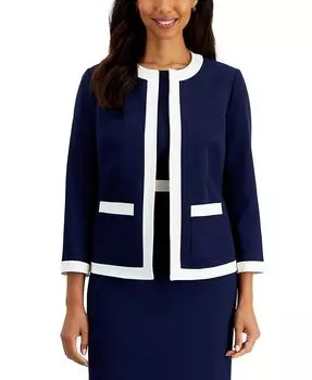 Женская куртка без воротника в рамке Kasper, синий