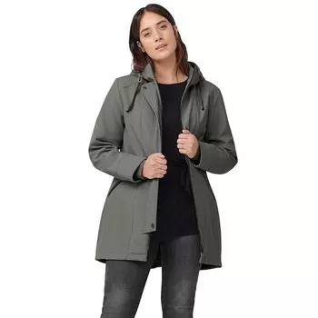 Женская куртка большого размера Ellos с высоким и низким вырезом, цвет Olive Grey