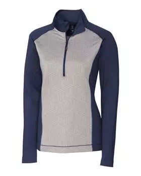 Женская куртка CBUK All-Star Printed с застежкой-молнией на половину длины Cutter & Buck, темно-синий