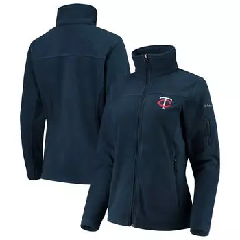 Женская куртка Columbia Navy Minnesota Twins с молнией во всю длину