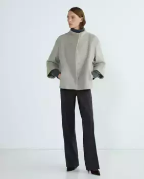 Женская куртка длиной 62 см с высоким воротником Cinzia Rocca, цвет Natural