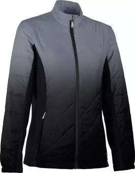 Женская куртка для гольфа с молнией и молнией Sun Mountain с градиентом, черный