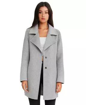 Женская куртка Ex Boyfriend из смесовой шерсти большого размера Belle & Bloom, цвет Grey marle