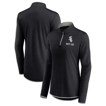 Женская куртка Fanatics с фирменным логотипом Black Chicago White Sox на молнии длиной до четверти Fanatics