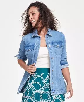 Женская куртка Hourglass Trucker I.N.C. International Concepts, синий