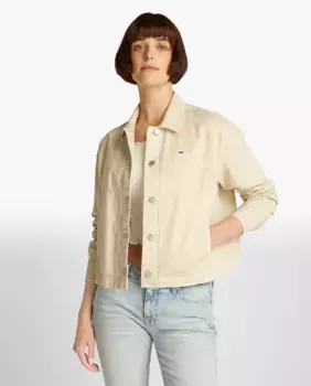 Женская куртка из хлопка Essential Tommy Jeans, кремовый