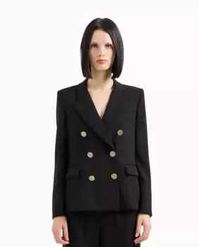 Женская куртка из искусственной кожи с практичными карманами Armani Exchange, черный