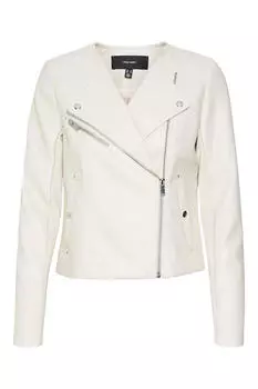 Женская куртка из кожи на молнии Vero Moda, серый