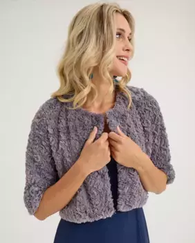 Женская куртка из кожи с рукавами миди Veneno en la piel, серый