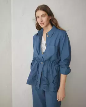 Женская куртка из перфорированного хлопка Lloyd's, хаки