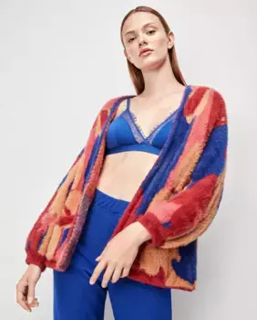 Женская куртка из жаккардовой ткани с карманами Gisela, мультиколор