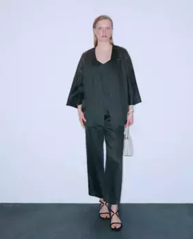 Женская куртка-кимоно Woman Limited El Corte Ingls, зеленый