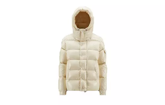 Женская куртка Maya Down цвета слоновой кости Moncler, цвет Ivory White