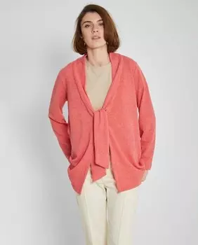 Женская куртка миди с завязкой спереди Trucco, лососевый