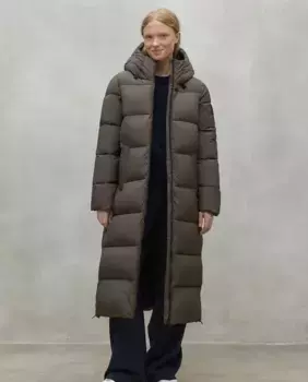 Женская куртка на молнии и с капюшоном Ecoalf, коричневый