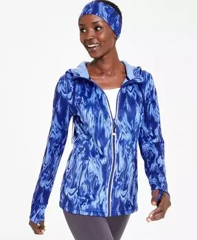 Женская куртка на молнии во всю длину и комплект с повязкой на голову ID Ideology, цвет Blue Boulder