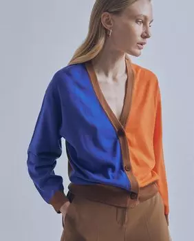 Женская куртка на пуговицах и однотонном принте Lola Casademunt, мультиколор