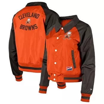 Женская куртка New Era Orange Cleveland Browns Coaches с завязками на кнопках реглан, цвет Brn Orange