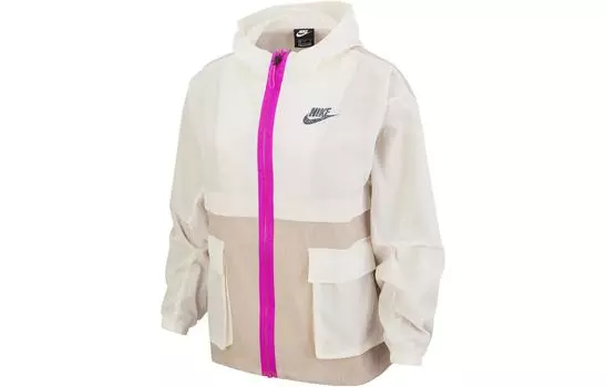 Женская куртка Nike, цвет Light ivory / glitter / flame powder