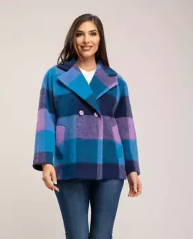 Женская куртка оверсайз с большим воротником с лацканами Fsh, мультиколор