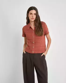 Женская куртка-поло с короткими рукавами Trucco, коралловый