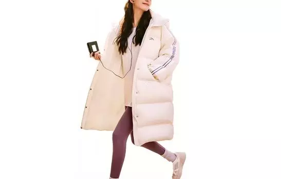Женская куртка-пуховик Anta FW23 Pure Tea White