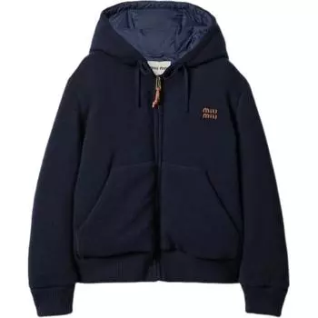 Женская куртка-пуховик цвета морской волны MIU MIU, Marine Blue