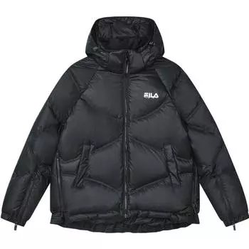 Женская куртка-пуховик цвета «уголь» FILA, Jet Black