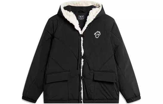 Женская куртка-пуховик LiNing x LEAGUE OF LEGENDS Sports Life Collection, цвет черный экрю