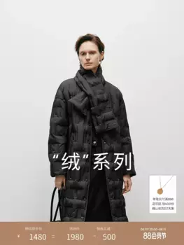 Женская куртка-пуховик Mai Meng на гусином пуху, черный