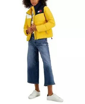 Женская куртка-пуховик с цветными блоками Tommy Jeans, мульти