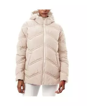 Женская куртка-пуховик с шевронным узором Bernardo, цвет Moonglow