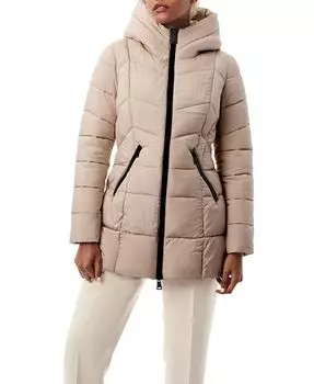 Женская куртка-пуховик средней длины Bernardo, тан/бежевый
