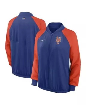 Женская куртка Royal New York Mets Authentic Collection Team Raglan Performance с молнией во всю длину Nike