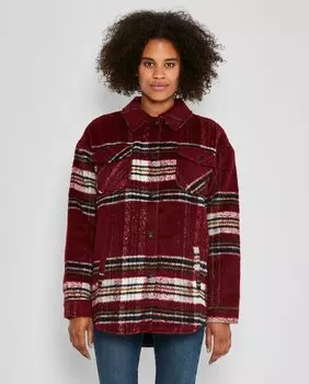 Женская куртка-рубашка с длинными рукавами Noisy May, бордо