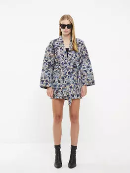 Женская куртка с длинным рукавом и узорчатым воротником с шалевым воротником LCW Casual