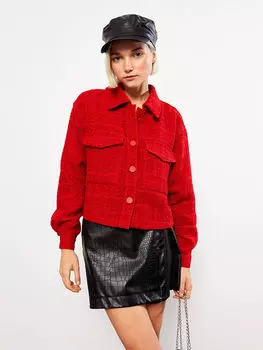 Женская куртка с длинным рукавом с воротником-рубашкой LCW Casual