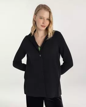 Женская куртка с длинными рукавами и рубашечным воротником Naulover, черный