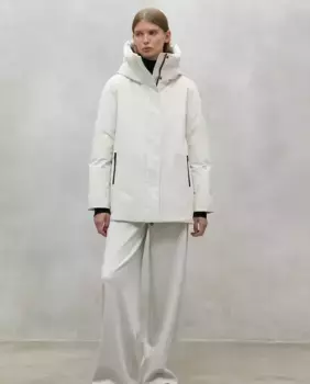 Женская куртка с двусторонней застежкой-молнией спереди и эластичными манжетами Ecoalf, белый