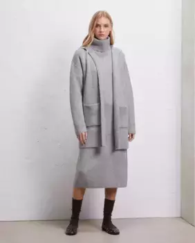 Женская куртка с капюшоном английской строчки Easy Wear, серый