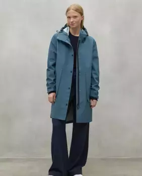 Женская куртка с капюшоном и комбинированной застежкой Ecoalf, синий