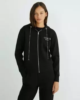 Женская куртка с капюшоном и молнией Guess, черный