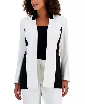 Женская куртка с карманом на молнии и цветными блоками Kasper, белый