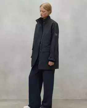 Женская куртка с комбинированной застежкой и эластичной регулировкой талии Ecoalf, черный