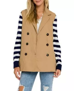 Женская куртка с контрастными рукавами English Factory