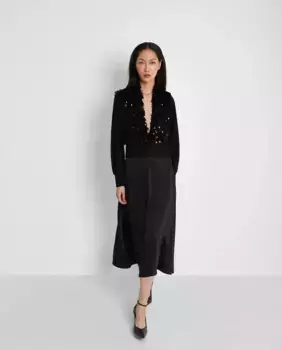 Женская куртка с мехом и пайетками Trucco, черный