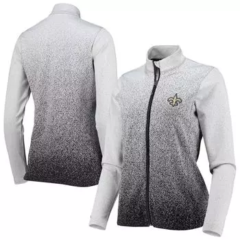 Женская куртка с молнией во всю длину Antigua White/Black New Orleans Saints Guide Antigua