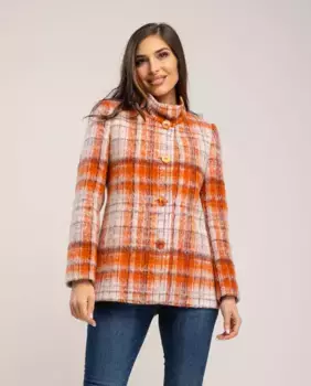 Женская куртка с полосатым воротником Fsh, оранжевый