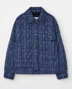 Женская куртка с рубашечным воротником с микропринтом Loreak Mendian, темно-синий