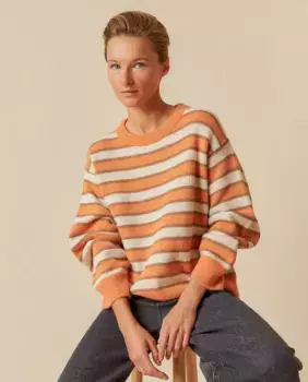 Женская куртка с V-образным вырезом и длинными рукавами Indi & Cold, оранжевый